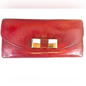 Chloe Lily Long Wallet Red